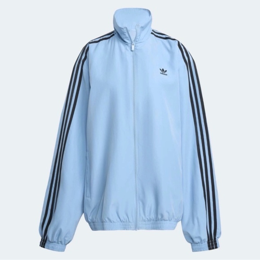 NWT Adidas Women’s X Large Firebird Oversized Track Jacket Ash Blue XL JY2638